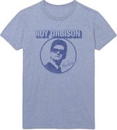 Roy Orbison Heren Tshirt -L- Photo Circle Blauw
