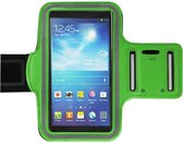 ADEL Sportarmband 6.3 Inch Microfiber Hoesje Geschikt voor Sony Xperia XZ2 Premium/ XZS/ XZ Premium - Groen
