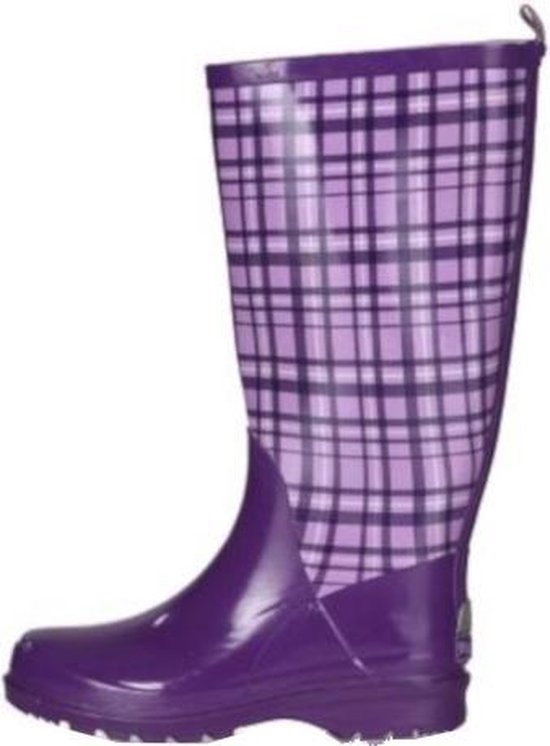 | Playshoes Regenlaarzen Geruit Rubber Dames Paars | Playshoes Regenlaarzen Geruit Rubber Dames Groen