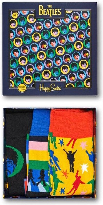 Happy Socks Dames & Heren Fantasie Sokken Beatles Silhouettes Sock