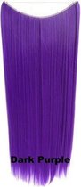Wire hair extensions straight paars - Dark Purple