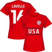 Verenigde Staten Levelle 16 Team Dames T-Shirt - Rood - XXL