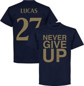 Never Give Up Spurs Lucas 27 T-Shirt - Navy/ Goud - 4XL