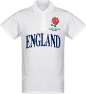 Engeland Rose International Rugby Polo Shirt - Wit - 4XL