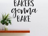 Muursticker - Bakers Gonna Bake - Zwart 58x69