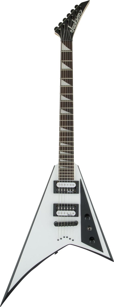 Jackson JS32T Rhoads White w. Black Bevels elektr. git.