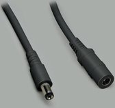BKL DC plug (m) - DC plug (v) verlengkabel - 5,5mm x 2,1mm - max. 12V/7A / zwart - 3 meter