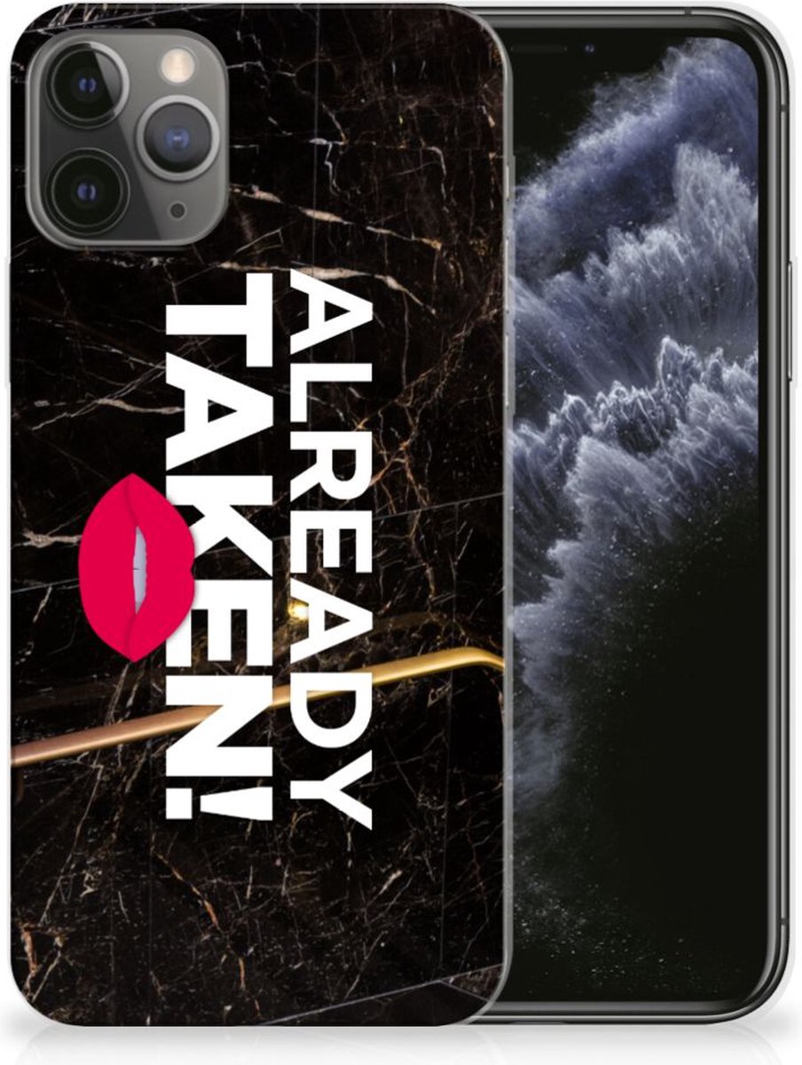Apple iPhone 11 Pro Siliconen hoesje met naam Already Taken Black