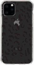 Casetastic Apple iPhone 11 Pro Hoesje - Softcover Hoesje met Design - Leopard Print Black Print