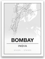 Poster/plattegrond BOMBAY - 30x40cm