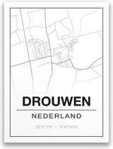 Poster/plattegrond DROUWEN - 30x40cm