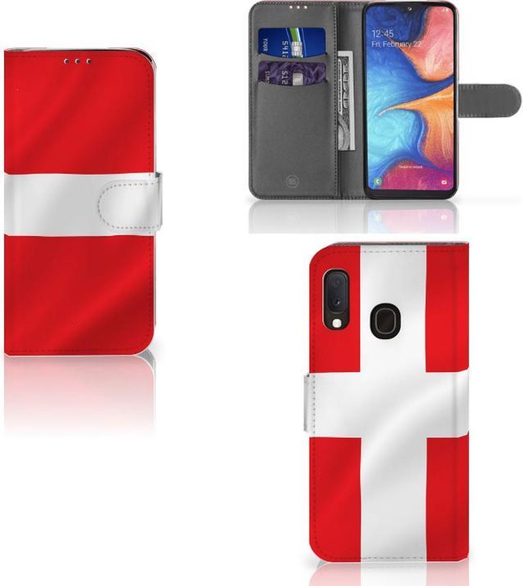 Samsung Galaxy A20e Bookstyle Case Denemarken