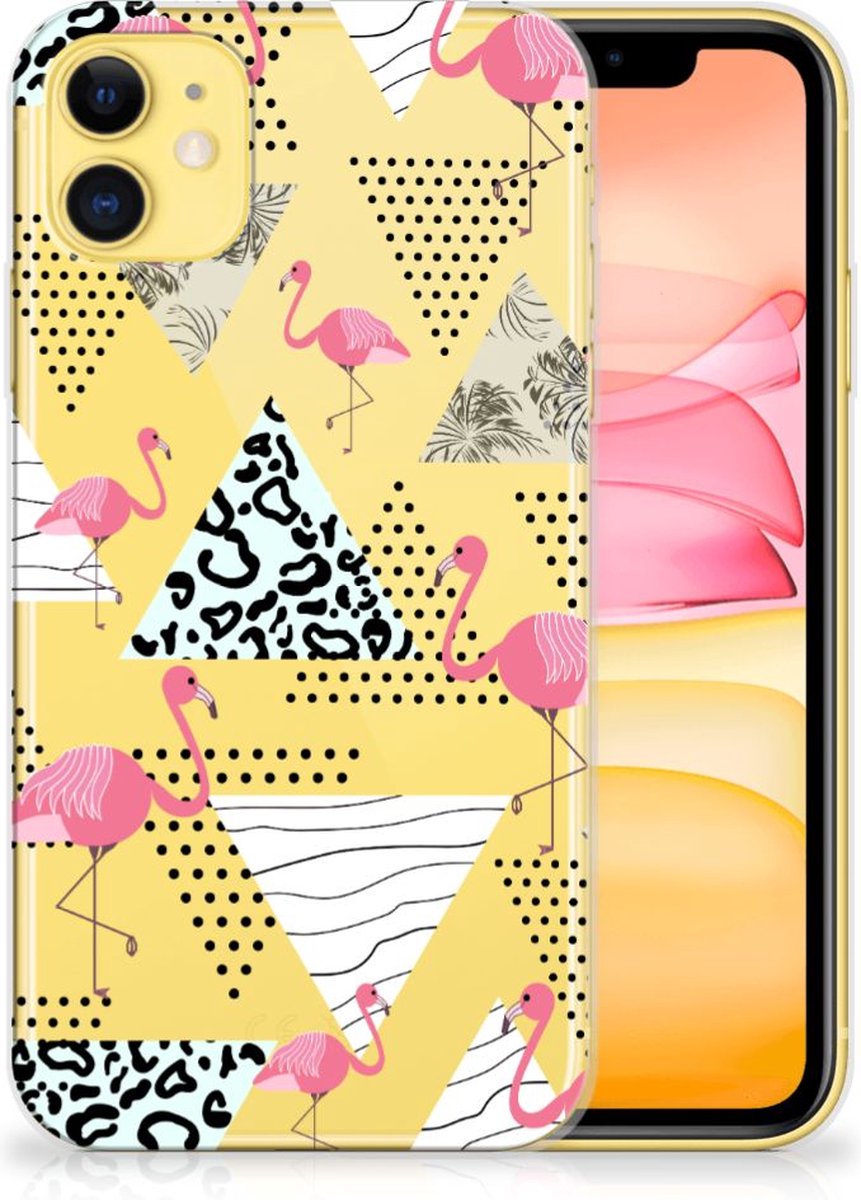 Apple iPhone 11 TPU Hoesje Flamingo Triangle