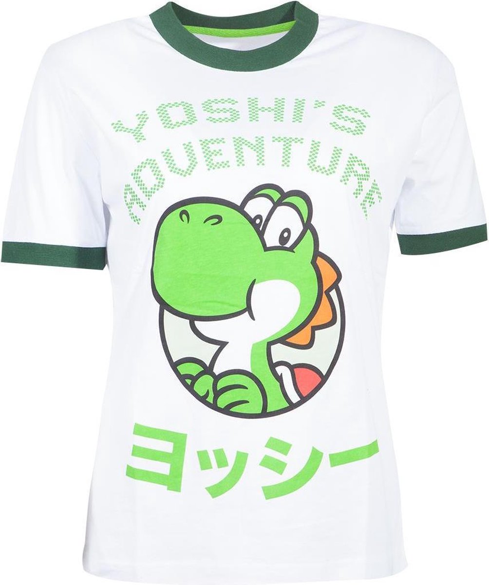 Nintendo Super Mario Dames Tshirt -2XL- Yoshi Wit