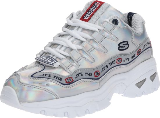 Skechers sneakers laag energy steel wave Zilver-37 | bol.com