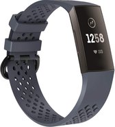 watchbands-shop.nl Siliconen bandje - Fitbit Charge 3 - Blue - Large