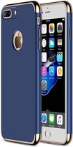 3 in 1 luxe blauwe telefoonhoesje voor iPhone 8 Ultradunne TPU beschermhoes