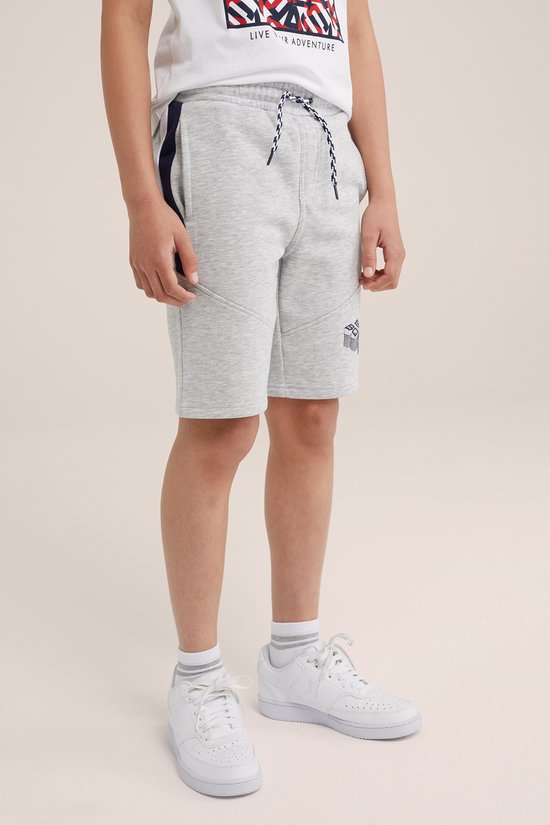 WE Fashion Jongens sweatshort met tapedetail