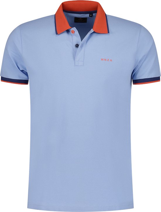 New Zealand Auckland - Polo Kinloch Lichtblauw - Regular-fit - Heren Poloshirt