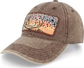 Hatstore- Big Trout Patch 382 Snow Washed Brown Dad Cap - Skillfish Cap