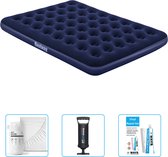 Bestway luchtbed - 2-Persoons - 152 x 203 x 22 cm - Blauw - Inclusief Hoeslaken - Pomp en Reparatieset