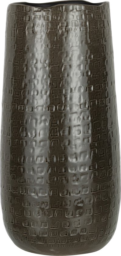J-Line vase Motifs - céramique - gris foncé - large