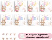 Cartes d'anniversaire - Cartes de vœux - Anniversaire d'enfant - Conception et impression propres - Avec enveloppes et sceaux - Cartes doubles - 14,8 x 14,8 cm
