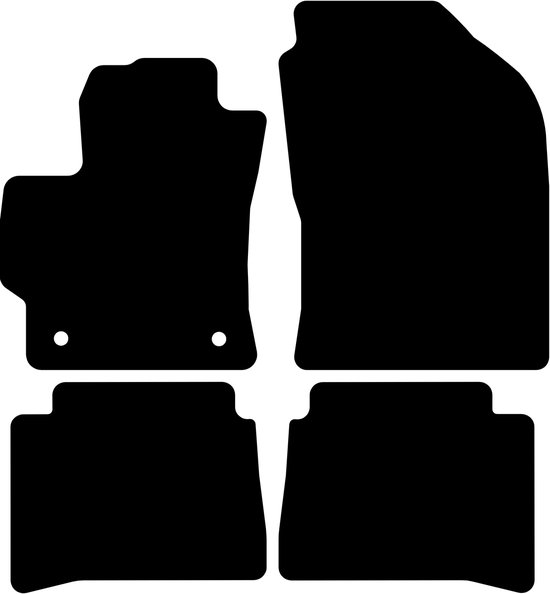 Tapis de voiture de voiture Toyota Corolla - Année de construction : 03/2019 - 2022 - 4 pièces - Comfort - Version : Berline