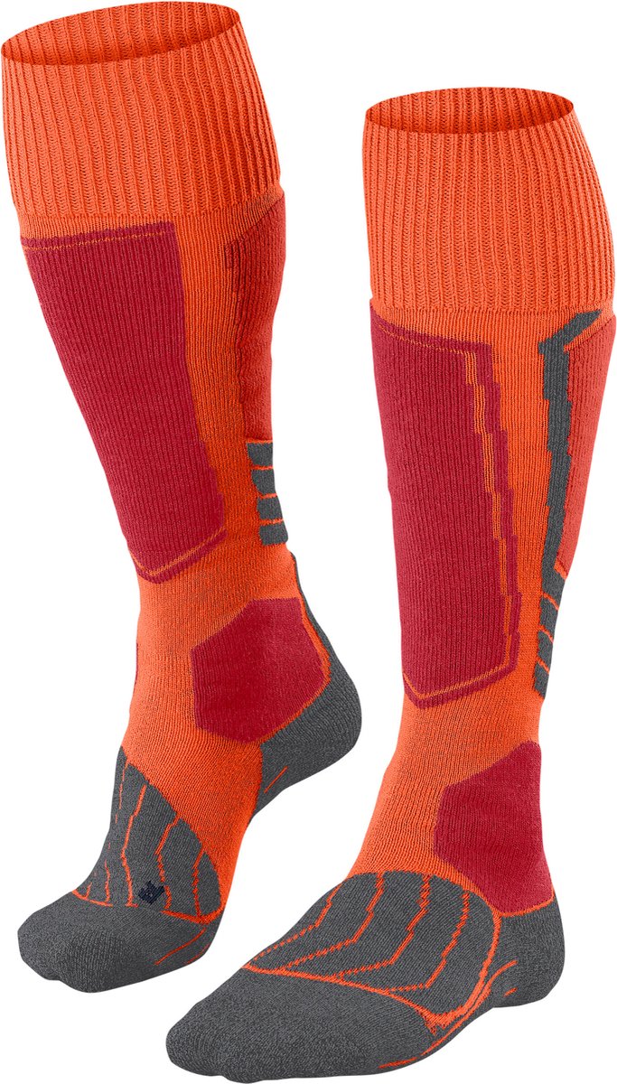 FALKE SK1 warm dik wol functioneel materiaal skisokken heren Oranje