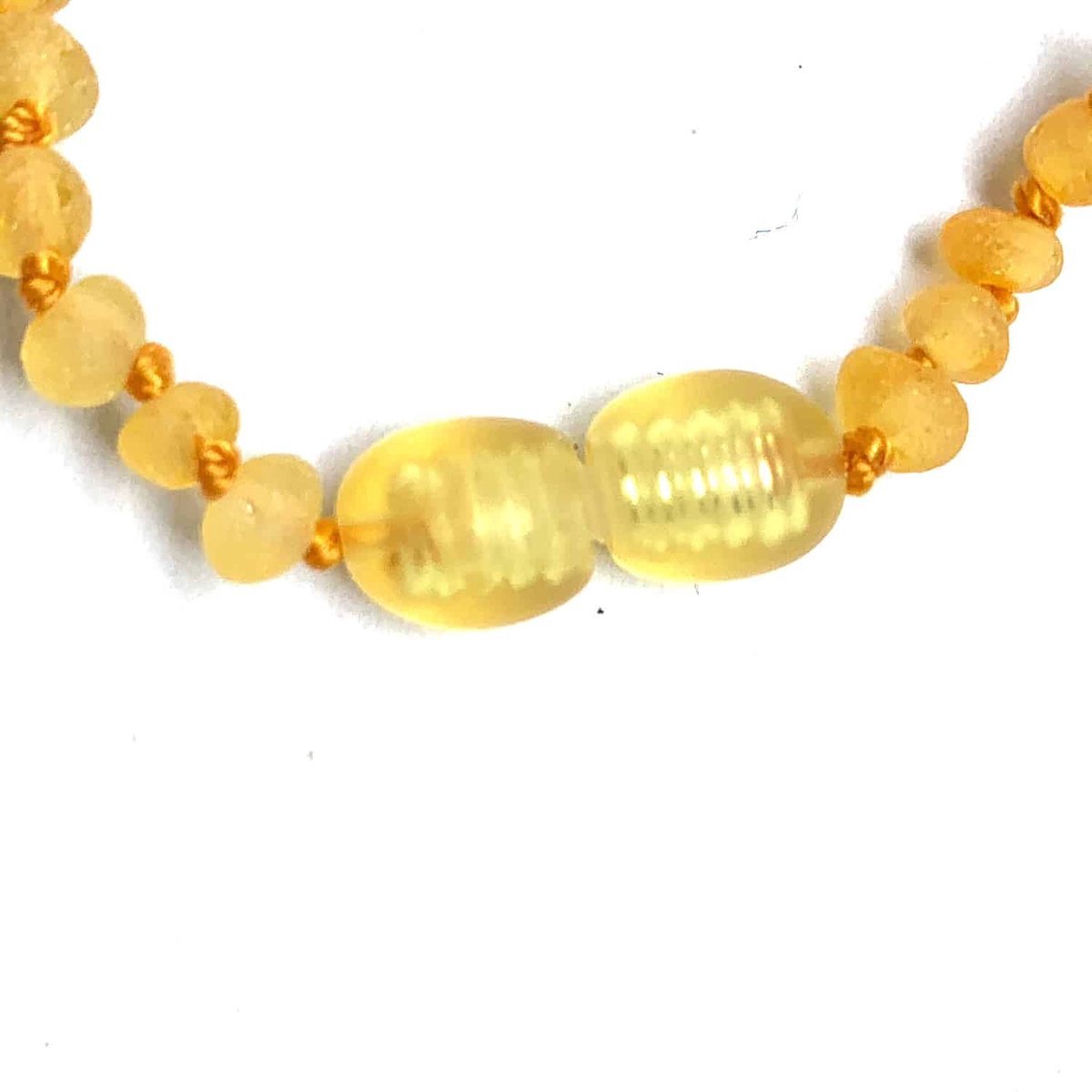 Goedkoopste Baby/Kind - Barnsteen ketting - lemon - semi ronde ruwe kraaltjes - 33cm
