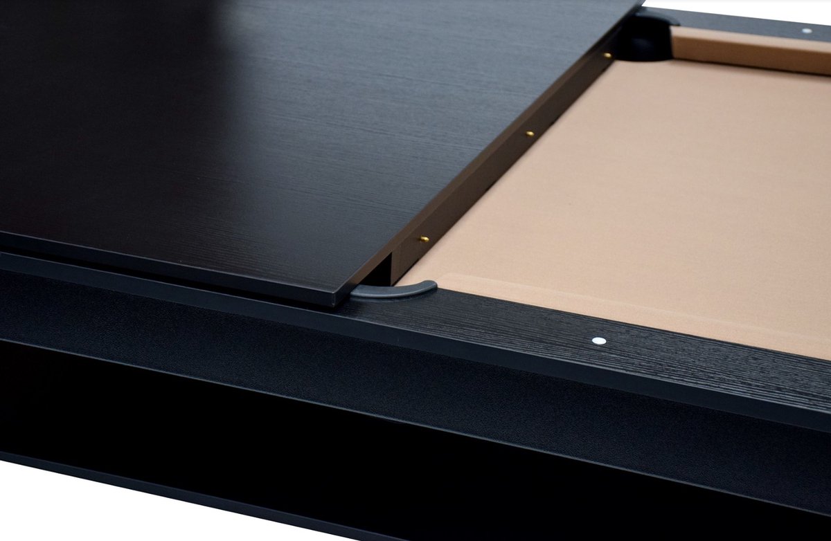 NORTH Essence Pooltafel/Eettafel Zwart/Zwart 7FT