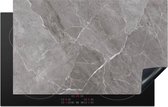 KitchenYeah® Inductie beschermer 83x51.5 cm - Marmer print - Grijs - Kookplaataccessoires - Afdekplaat voor kookplaat - Inductiebeschermer - Inductiemat - Inductieplaat mat - Keuken decoratie