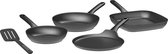 Set de poêles 4 pièces antiadhésives Helix avec spatule Balance - Berghoff - poêle à griller - poêle à frire - poêle à crêpes