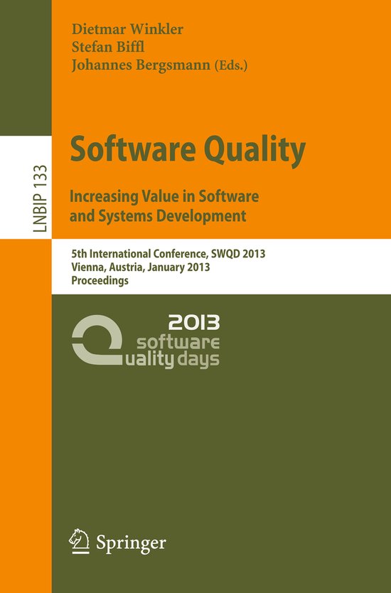 Software Quality. Increasing Value in Software and Systems D ... - cover