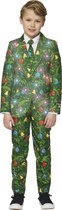 Suitmeister Christmas Green Tree Light Up - Kids Pak - Kerst Outfit met lichtjes - Groen - Maat XL