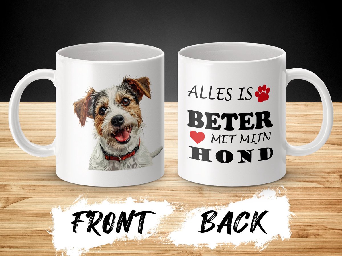 Mok Jack Russell Terrier Alles is beter met mijn hond - dog - doglover