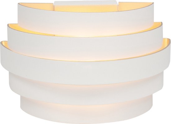 HighLight wandlamp Scudo 20 cm - wit / goud - Highlight