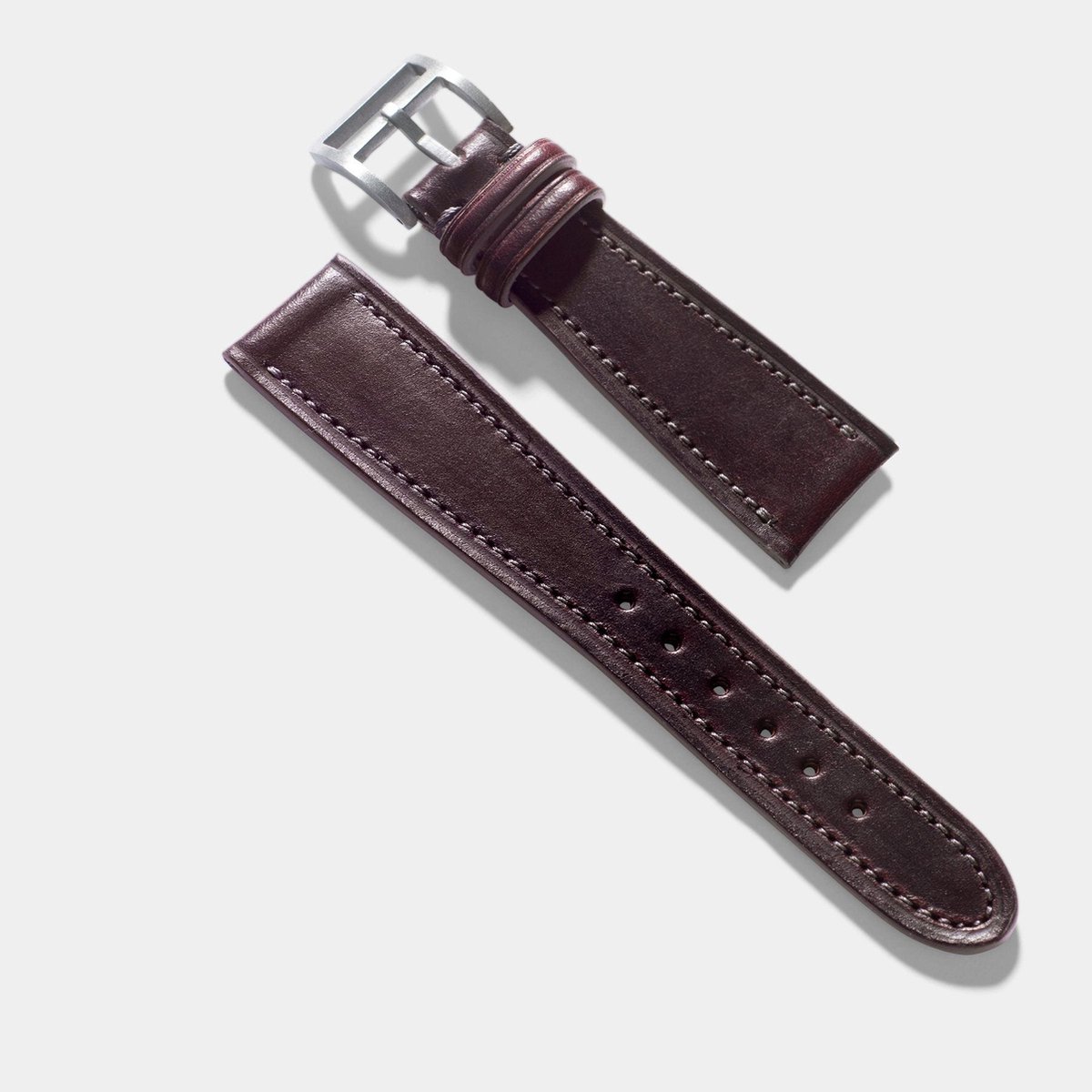 BS Leren Horlogeband Luxury - St. Émilion Bordeaux - 20mm