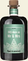 Balsamico met Etiket: 365 days as Mr & Mrs - Origineel Huwelijksverjaardag Cadeau - makeyour.com - Premium Balsamico - makeyour.com
