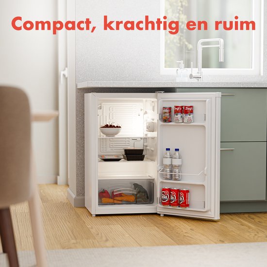 KitchenBrothers Koelkast - 88L - IJskast - Tafelmodel - Frigo - Vrijstaand - Wit van KitchenBrothers — afbeelding 4