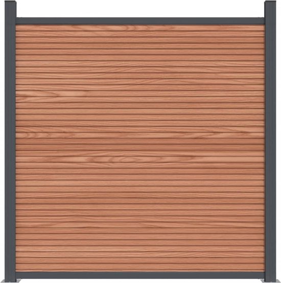 vidaXL-Panneau de clôture-353x186-cm- HKC-marron