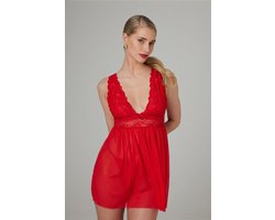 Christine le Duc - Babydoll & String - Lingerie Erotisch - Lieve - Rood