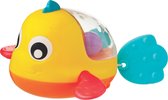 Playgro Paddellend Badvisje - Badspeelgoed - Trekspeeltje - Clownvis met spartelende vinnen - Waterspeelgoed baby - 2 kleuruitvoeringen -Speelgoed Baby - Speelgoed 1 jaar - Baby speelgoed