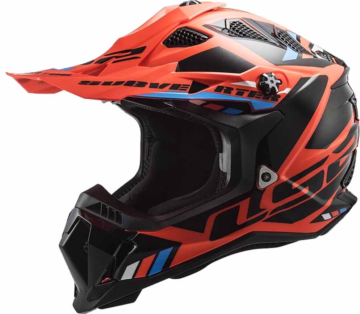 LS2 MX700 SUBVERTER STOMP FLUO ORANGE BLACK-06 XXL - Maat 2XL - Helm