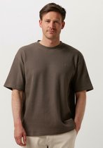 Woodbird Wbbaine Waffel Tee Polo's & T-shirts Heren - Polo shirt - Bruin - Maat L