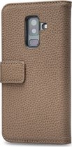 Mobilize Elite Gelly Telefoonhoesje geschikt voor Samsung Galaxy A6 Plus (2018) Hoesje Bookcase Portemonnee - Taupe