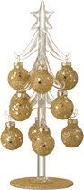 J-Line Arbre de Noël Balles de Glas Etoiles d' or S