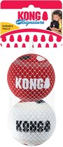KONG Signature Speelballen L - steviger dan tennisballen - niet schurend materiaal - speelbal voor honden - 2 stuks