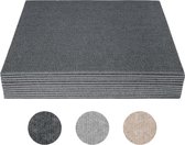 12 stuks tapijttegels, 30 x 30 cm, vloerbedekking, zelfklevend, commercieel tapijt met antislip latex achterkant, duurzaam tapijt, vloerbedekking voor kantoor, donkergrijs