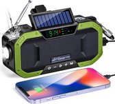 Wind-up Radio | Draagbare Crankradio met Handkrukoplader Zonnepaneel Noodlicht met FM/AM-radio - 5000 mAh Externe Batterij met USB-oplader IPX5 Waterdicht